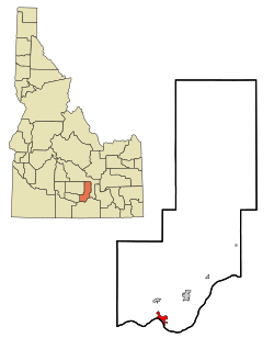 Location of Heyburn, Idaho