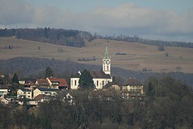 Blick auf Rein und die Kirche