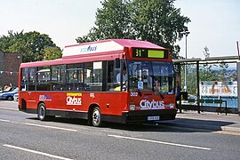 302 Dennis Dart 9SDL Carlyle prototype “Ecobus” (G302 XCR), Bitterne 1995