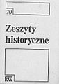 Nr 70 "Zeszytów Historycznych"