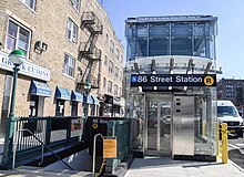 Elevator at the 86th Street station