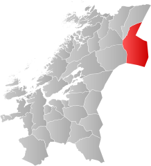 Lage der Kommune in der Provinz Trøndelag