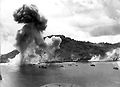 Navy bombers attack Japanese warships during raid on Truk