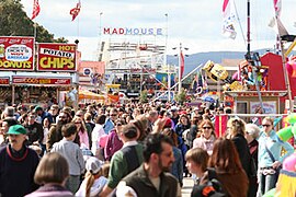 The iconic "Mad Mouse" rollercoaster at the Royal Adelaide Show, 2005