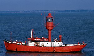 LV78 Calshot Spit lightvessel on station