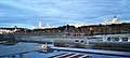 Madrid Río. Vista de la cornisa de Madrid desde el Puente de Segovia