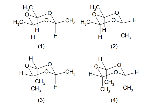 Stereochemie paraldehydu