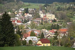 General view of the market town