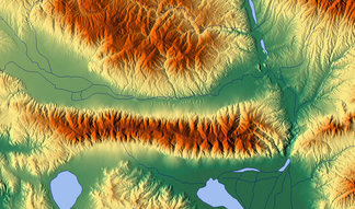 Physische Karte von Belasiza