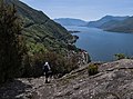 Walking on trail "Sentiero del Viandante"