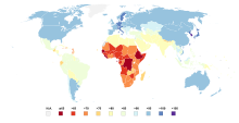 Cette carte représente le QI moyen dans chaque pays, associé à une couleur. L'Asie apparaît comme étant le continent le plus "intelligent", l'Afrique est à l'opposé.