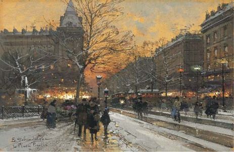 Eugène Galien-Laloue zugeschrieben, Place Pigalle (um 1910)