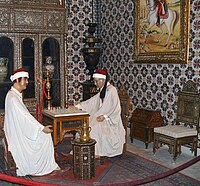 Reconstitution de la maison d'un riche arabe de la seconde moitié du XIXe siècle au Musée Dar Cheraït à Tozeur (Tunisie).