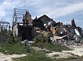 A destroyed house in the Donbas, July 2014