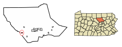 Location of Jersey Shore in Lycoming County, Pennsylvania.