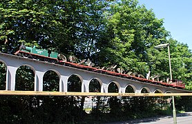 Car Park height barrier with train sculpture