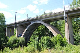 Le viaduc de Cherisy après sa reconstruction.