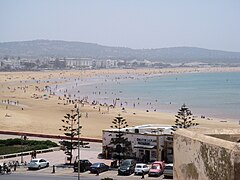 Plage d'Essaouira sur l'océan Atlantique.