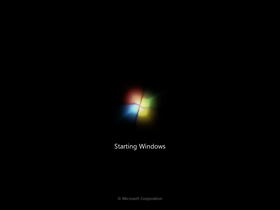 Écran de démarrage de Windows 7