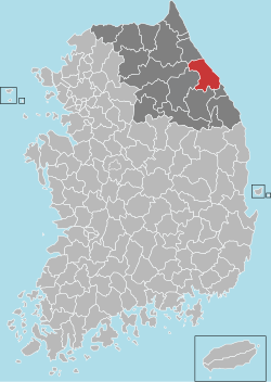 Location in South Korea