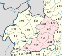 Karte der Distrikte von Oudomxay