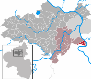 Poziția Brey pe harta districtului Mayen-Koblenz