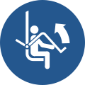 M034 — raise safety restraining bar on ski chairlift