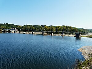 L'ensemble du barrage, côté amont.