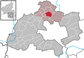 Poziția Mehlbach pe harta districtului Kaiserslautern