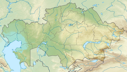 Location of North Aral Sea in Kazakhstan.