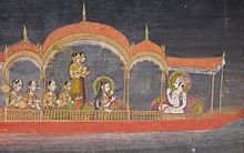 Raja Savant Singh di Kishangarh (che regnò dal 1748 al 1757) con la sua concubina preferita Bani Thani.