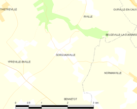 Mapa obce Sorquainville