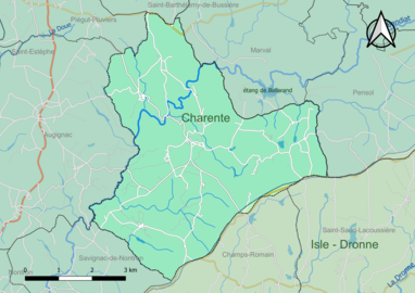 Carte en couleur présentant le(s) SAGE couvrant le territoire communal