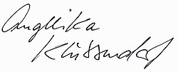 Angelika Klüssendorfs signatur