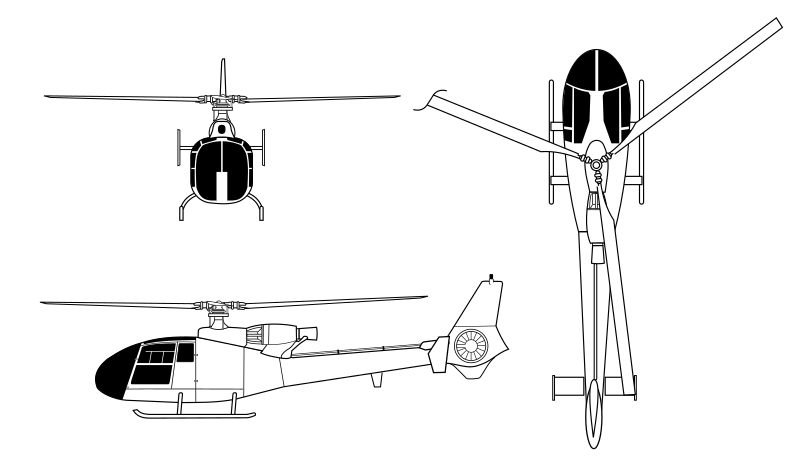 File:Aérospatiale SA 342 Gazelle orthographical image.svg