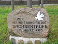 Gedenkstein an die Sachsentaufe durch Karl den Großen 780 am Vaddernloch