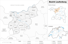 Localisation de District de Laufenburg