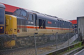 BR Class 47/4 37 409 Loch Awe at Fort William in 1989