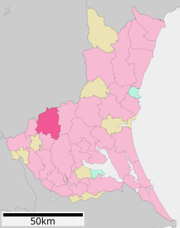 Chikuseis läge i Ibaraki prefektur