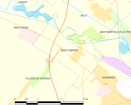 Mapa obce Saint-Gibrien