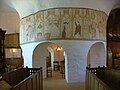 Colonna centrale della Chiesa rotonda nordica di Bornholm, Danimarca