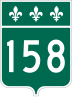 Route 158 marker