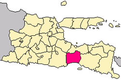 Location within East Java