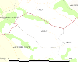 Mapa obce Loubaut