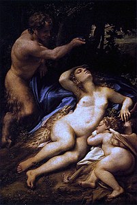 Jupiter und Antiope, ca. 1528