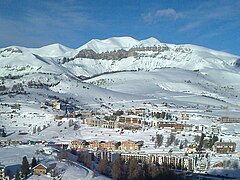 La station de Valberg et le massif du Mont-Mounier.