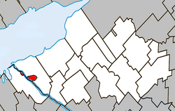 Location within Nicolet-Yamaska RCM