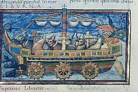 Ox-powered paddle boat from 4th-century Rome