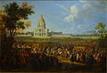 Visit of Louis XIV to Les Invalides. Lukisan oleh Pierre-Denis Martin