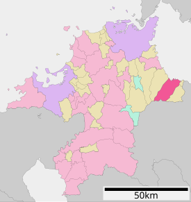 Poziția localității Buzen, Fukuoka